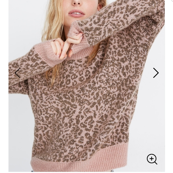 Shrunken Pullover Sweater in Leopard - Picture 1 of 5